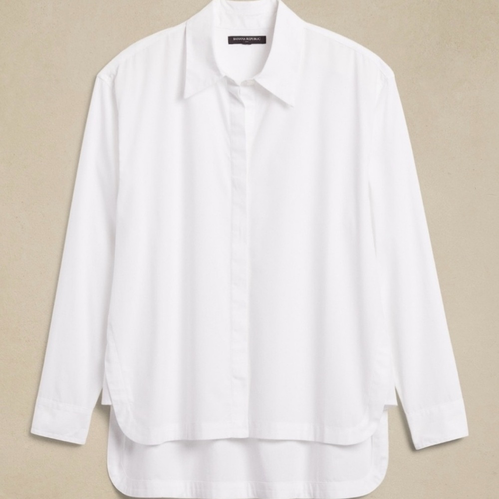 Banana Republic White Dress Shirt Classic Cotton Essential